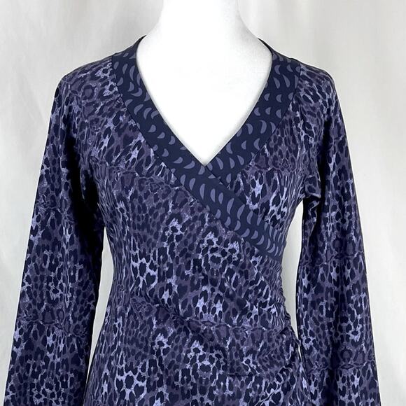 Soft Surroundings Purple Blue Animal Print GorpCore Athletic Dress NWOT Size PS - Picture 3 of 12